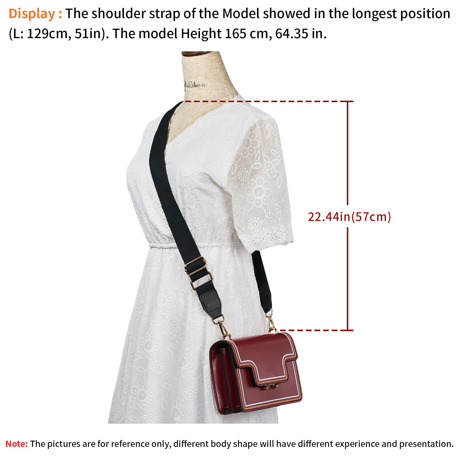 Women Wide Shoulder Bags Strap,Adjustable Replacement Belt Bag Strap with Leather Gold Hooks Canvas Purse Straps Messenger Bag Changeable Long Strap For Crossbody Handbag(Leather-Brown)