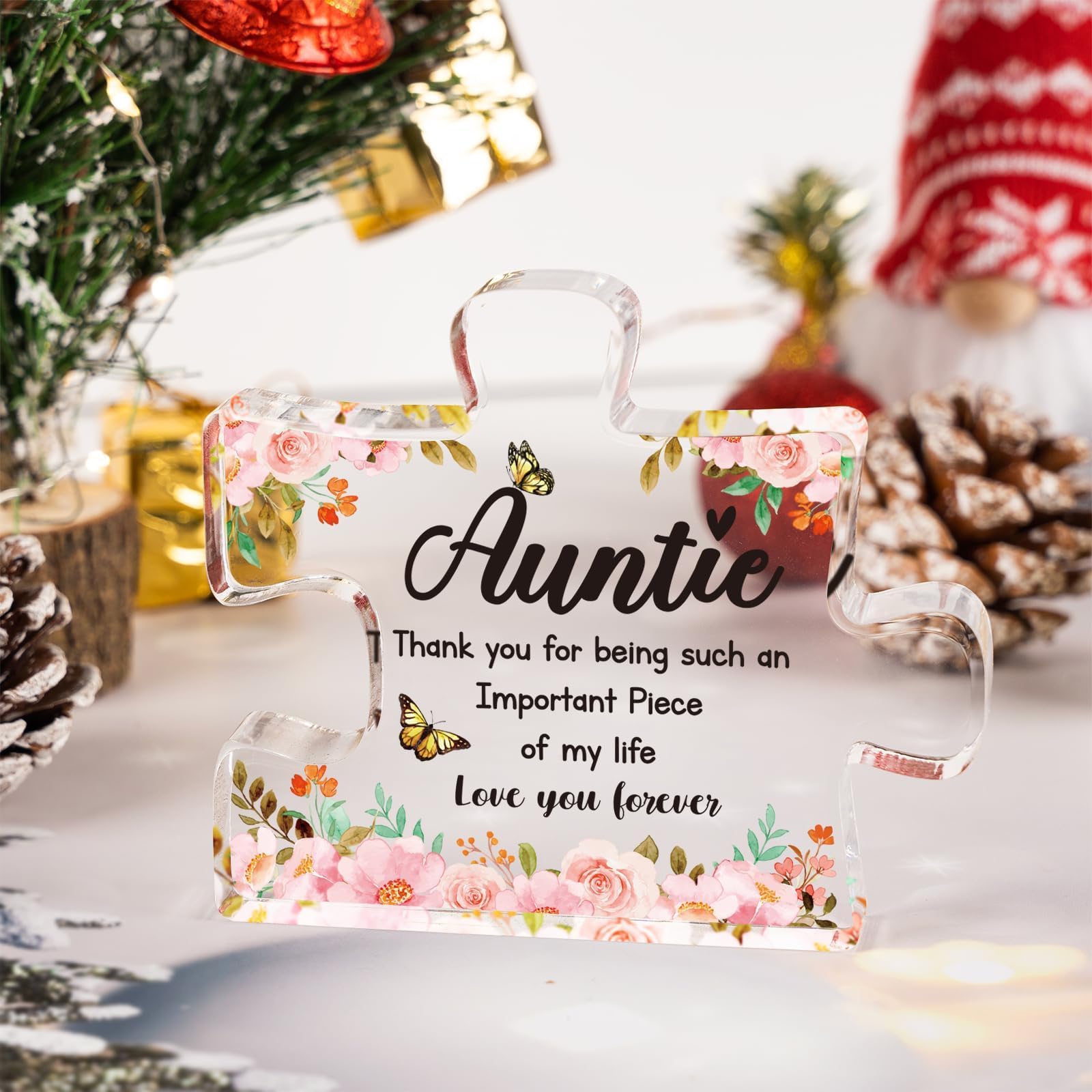 Gifts for Auntie,Birthday Gifts for Auntie,Special Auntie Gifts from Niece/Nephew,Acrylic Plaque,Birthday,Women's Day,Anniversary,Christmas Gifts