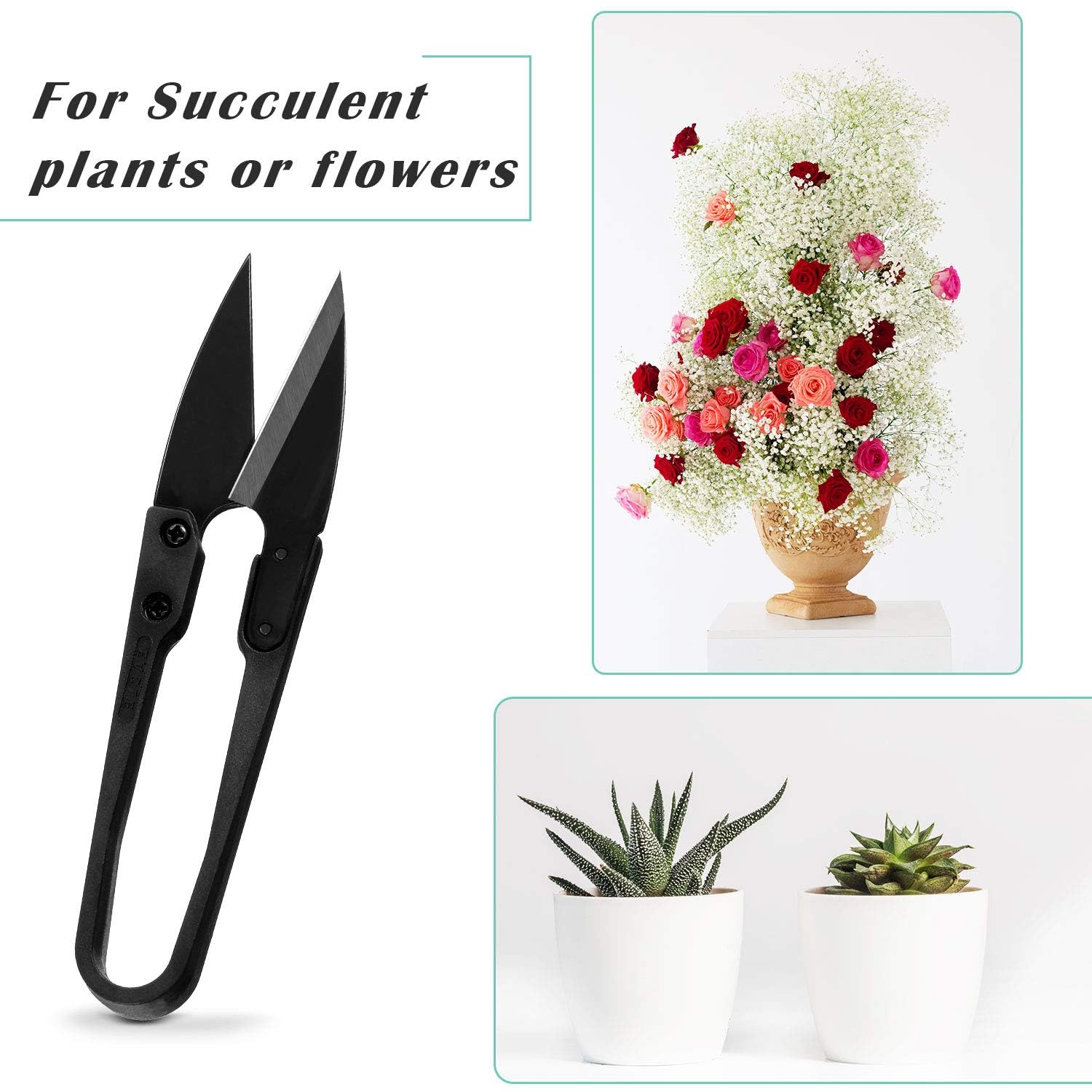 Pruning Scissors 1PCS, Small Pruner Shears, Bud Leaves Trimmer, Garden Shears for Plants, Gardening Clippers for Flower, Stainless Steel Bud and Bonsai Trimming Pruners Trimmers