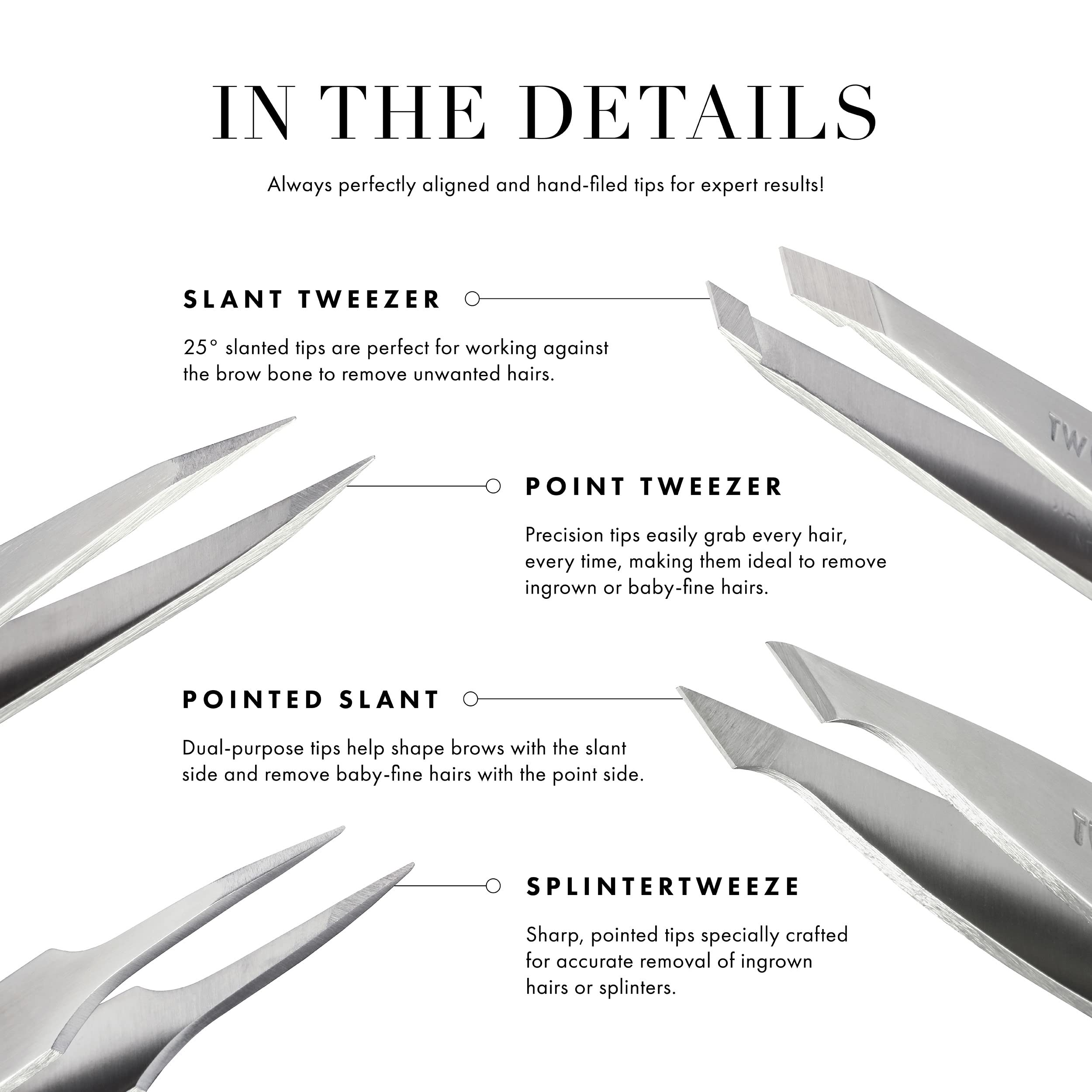 Tweezerman Classic Stainless Steel Mini Slant Tweezer