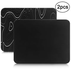 HoYiXi Mouse Mat 2 Pack（270 x 210 x 3 MM,Mouse Pad Soft Smooth Surface and Anti-Slip Rubber Base Waterproof Soft Cloth MousePads for Home Office Work, 270 x 210 x 3 MM,black