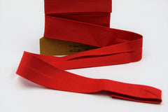 Trimz Poly Cotton Bias Binding, Red, 25mm x 5m