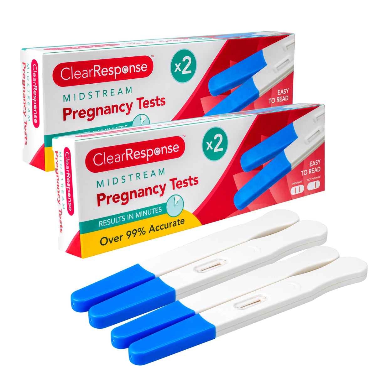 FERRIS   Pack of 2 Pregnancy Tests, Early Response Home Testing Kit, Early Family Planning, Quick Result & Easy Detection   Over 99% Accuracy - Discreet Packaging