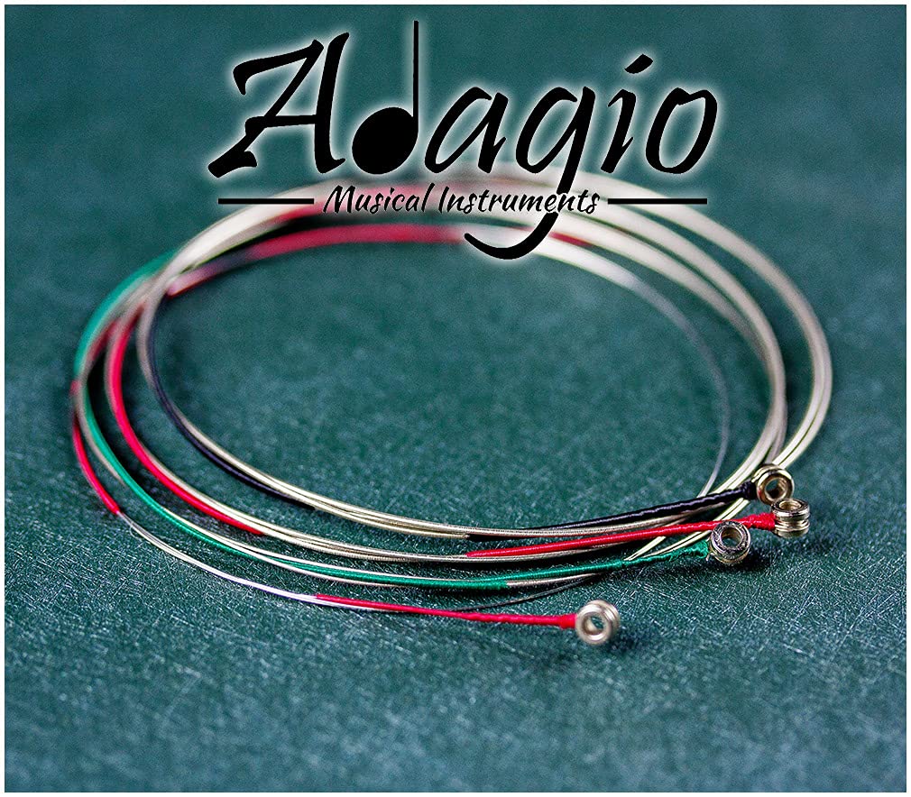 Adagio Pro - Violin Strings - 4/4 Classic Silver Violin String Set/Pack With Ball Ends For Concert Tuning. Expert to Beginners.