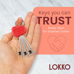 LOKKO Disabled Toilet Key for NKS/Radar Bathrooms