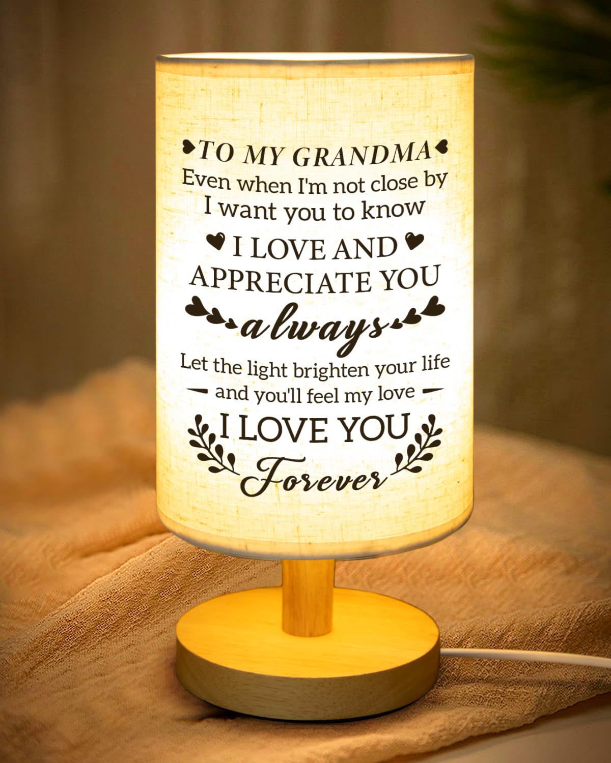 PRSTENLY Grandma Gifts for Birthday Gifts for Grandma Table Lamp Gifts for Her, Best Grandma Gifts from Grandkids, Grandmother Granny Gifts for Mothers Day Valentines Christmas Grandma Gifts Ideas