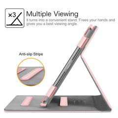 FINTIE Case for iPad 9th / 8th / 7th Generation (2021/2020/2019) 10.2 Inch - [Corner Protection] Multi-Angle Viewing Stand Cover with Pocket & Pencil Holder, Auto Wake Sleep, Rose Gold