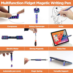 Fidget Toy Pen, Decompression Magnetic Pens, Writing Magnet Ballpoint Pens Fidget Toys, DIY Metal Anxiety Relief Magnetic Building Blocks, Fun Magnetic Toys, Fun Gifts for Family Friends Kids