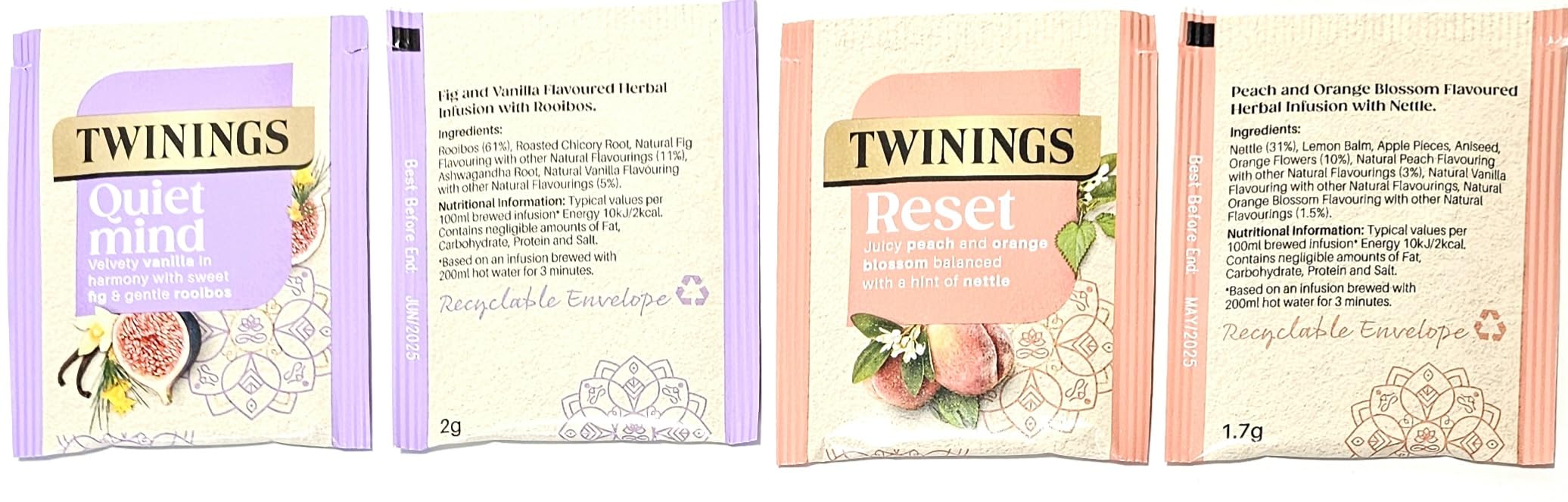 Twinings Superblends,soulfulblends Assortment Fruit Herbal tea Selection Gift Set Total 24, 8 Delicious Flavours 3 Individually Wrapped Tea Bags of Each Flavour Twinings tea bags