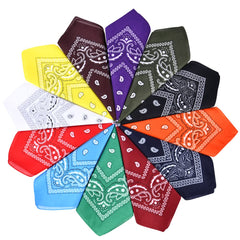 Aomig Bandana Head Scarf for Men and Women, 12 Pack Stylish Cowboy Headbands Handkerchief, Multi-purpose Hair Scarf Paisley Print Unisex Headwraps, Bib Party Face Covering Headwear for Motorcycling…