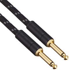 Fender Deluxe Series Instrument Cable - 18.6 ft – STR/STR – Black Tweed,5.5m