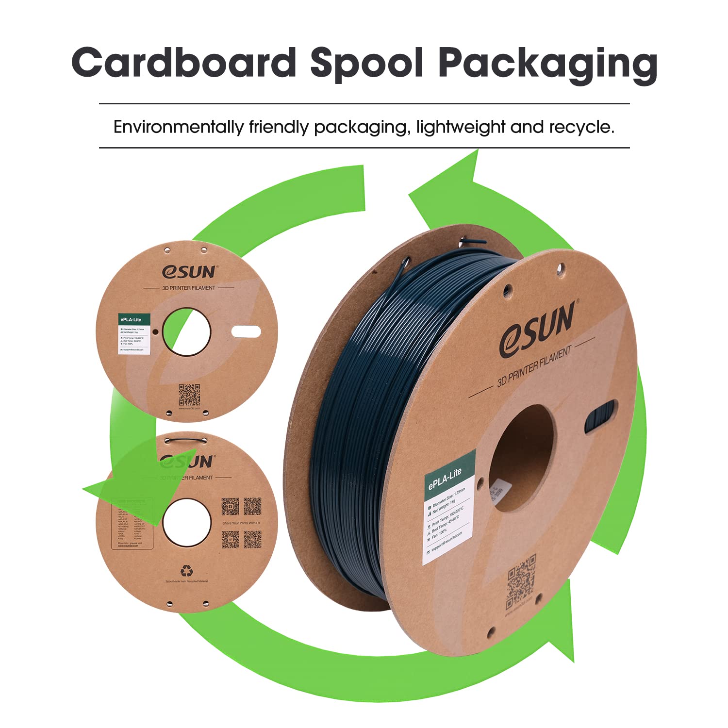 eSUN PLA Filament 1.75mm, 3D Printer Filament PLA Dimensional Accuracy and/- 0.03mm, 1KG Spool (2.2 LBS) 3D Printing Materials for Most FDM 3D Printers,Green