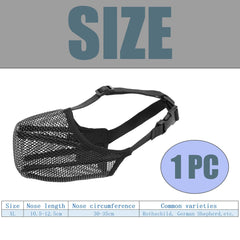 Muzzle for Large Dogs Dog Guard Soft Mesh Muzzle Breathable Dog Muzzles Dog Mask Muzzle for Large Dog with Velcro Straps Mouth Cover for Anti-Biting Anti-Barking Licking for Small Medium Large Dogs