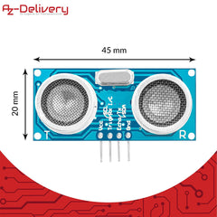 AZDelivery 3 x Compatible with HC-SR04 Ultrasonic Rangefinder Sensor Module compatible with Arduino and Raspberry Pi including E-Book!