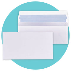 Triplast 20 x DL White Self Seal Security Envelopes (Size: 110x220mm)   Fully Opaque, Self Sealing & Printer Safe Mailing Paper Envelopes   Ideal for Everyday Home, Office & Commercial Use