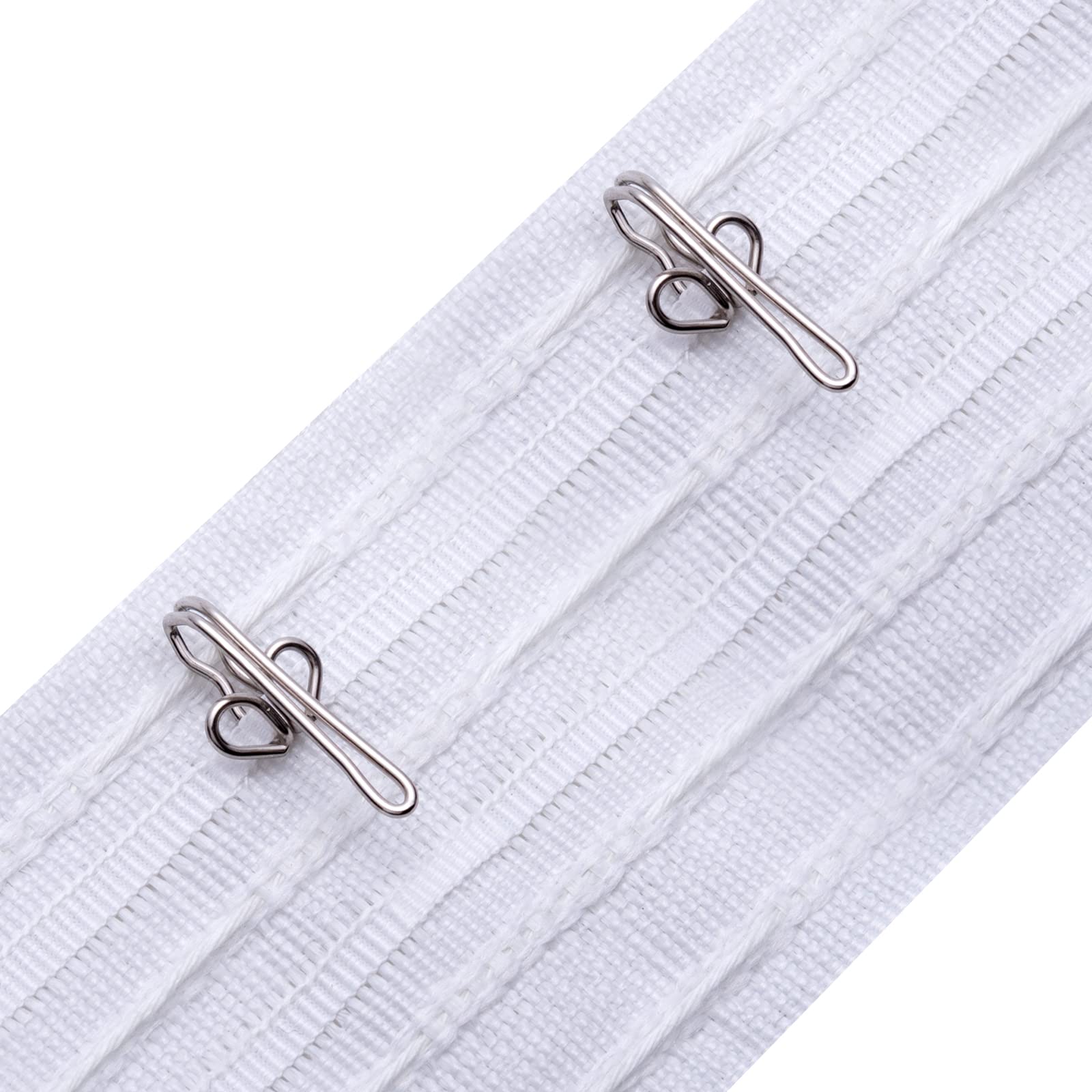 Curtain Hooks Metal Curtain Header Tape Drapery Hooks for curtains 2.9x1.2cm (50 Pack silver)…