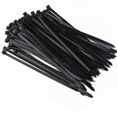 100 Pack Cable Ties 4.8mm x 300mm, 12 inch Black Zip Ties Long 50 lbs Tensile Strength with UV Resistant, Nylon Plastic Self Locking Large Heavy Duty Cable Wrap for Tidy Wires Home Workshop and Garden