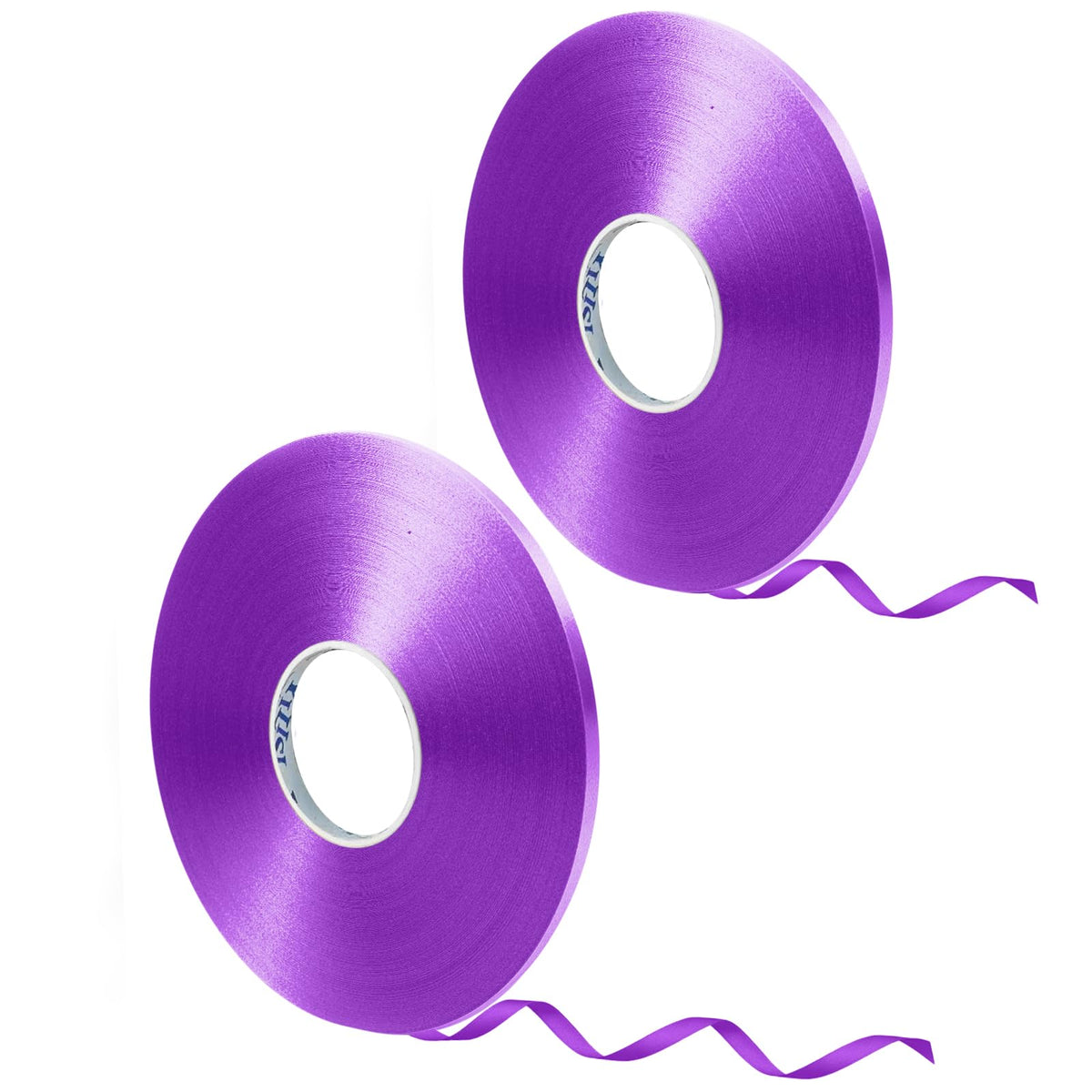 DONQL 2 PCS Balloon Ribbon, 50M Per Roll with 5mm Width, Ribbon for Balloons, Balloon string for Gift Wrapping, balloon ribbon and weights，Ribbons for Crafting Chirstmas Ribbon,Curling Ribbon (purple)