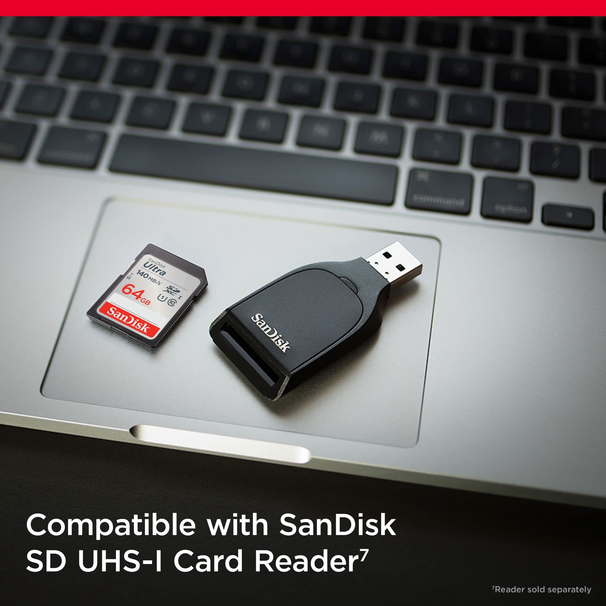 SanDisk 64GB Ultra SDXC card up to 140 MB/s with A1 App Performance UHS-I Class 10 U1