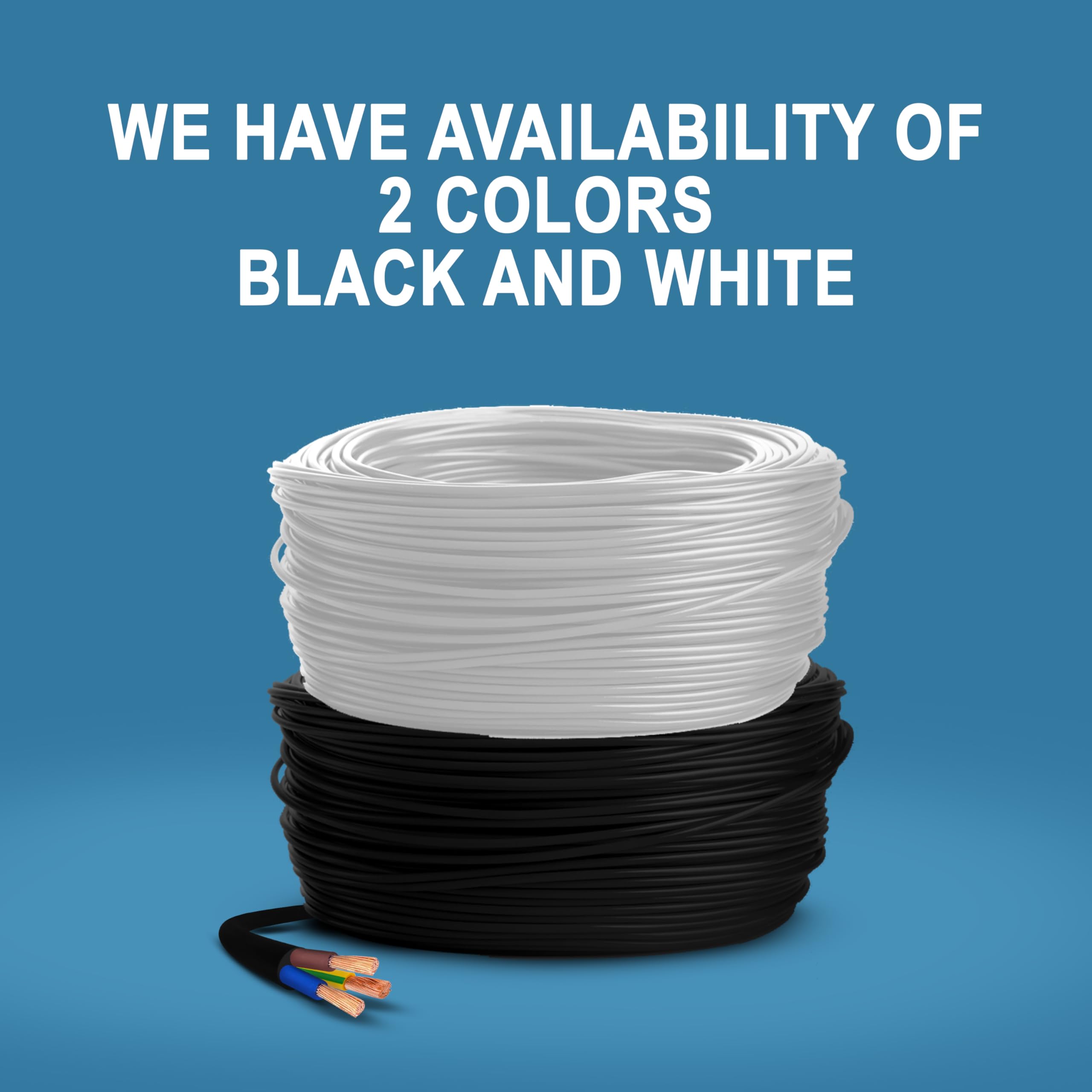 Primes DIY 3 Core Round Black Flex Flexible Cable, stranded electrical copper wire, Insulated Flexible PVC Wire, Stranded Wire High Temperature Resistance, 3182Y BASEC Approved 1.5mm(3 Meter)