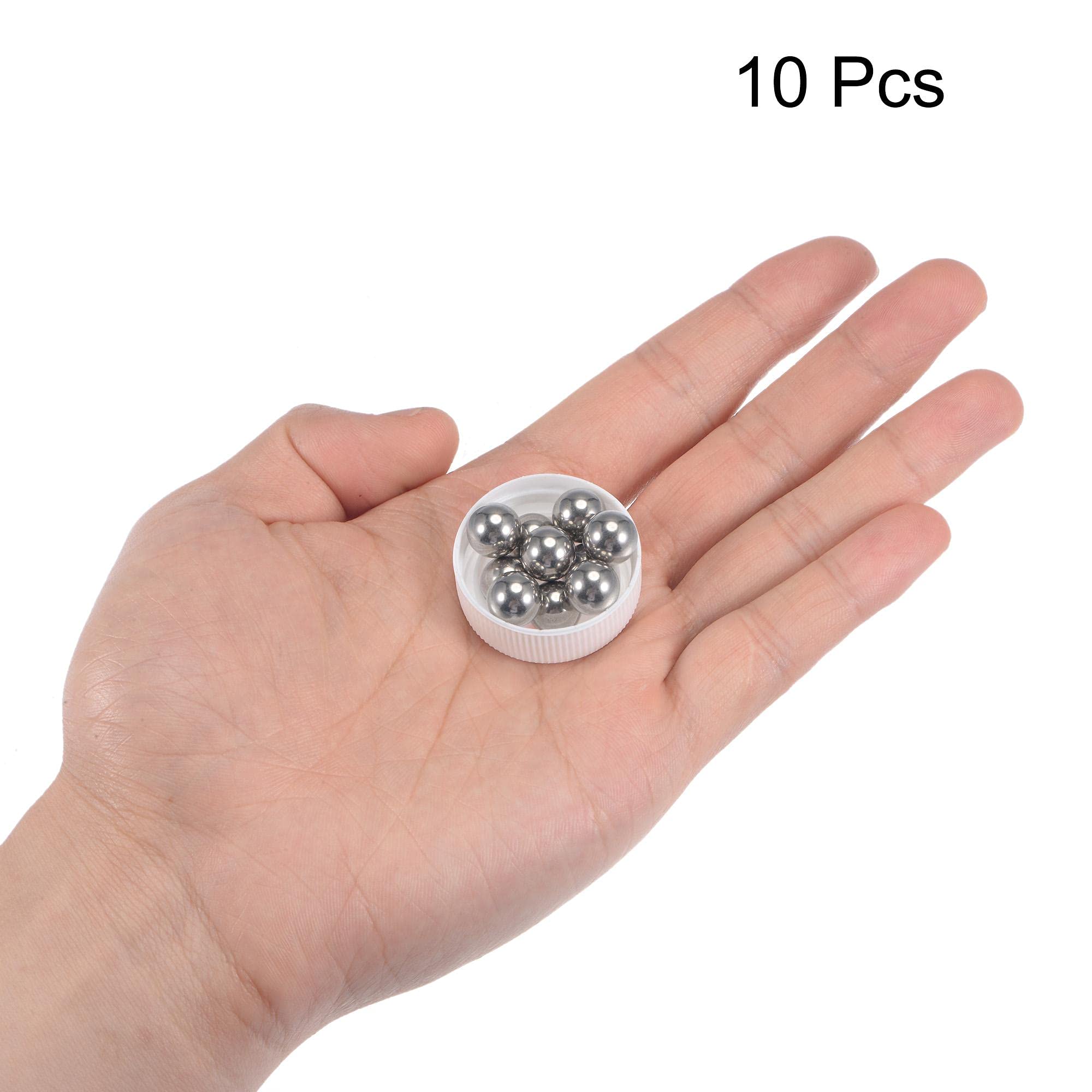 sourcing map 10pcs 9.5mm 201 Stainless Steel Bearing Balls G200 Precision