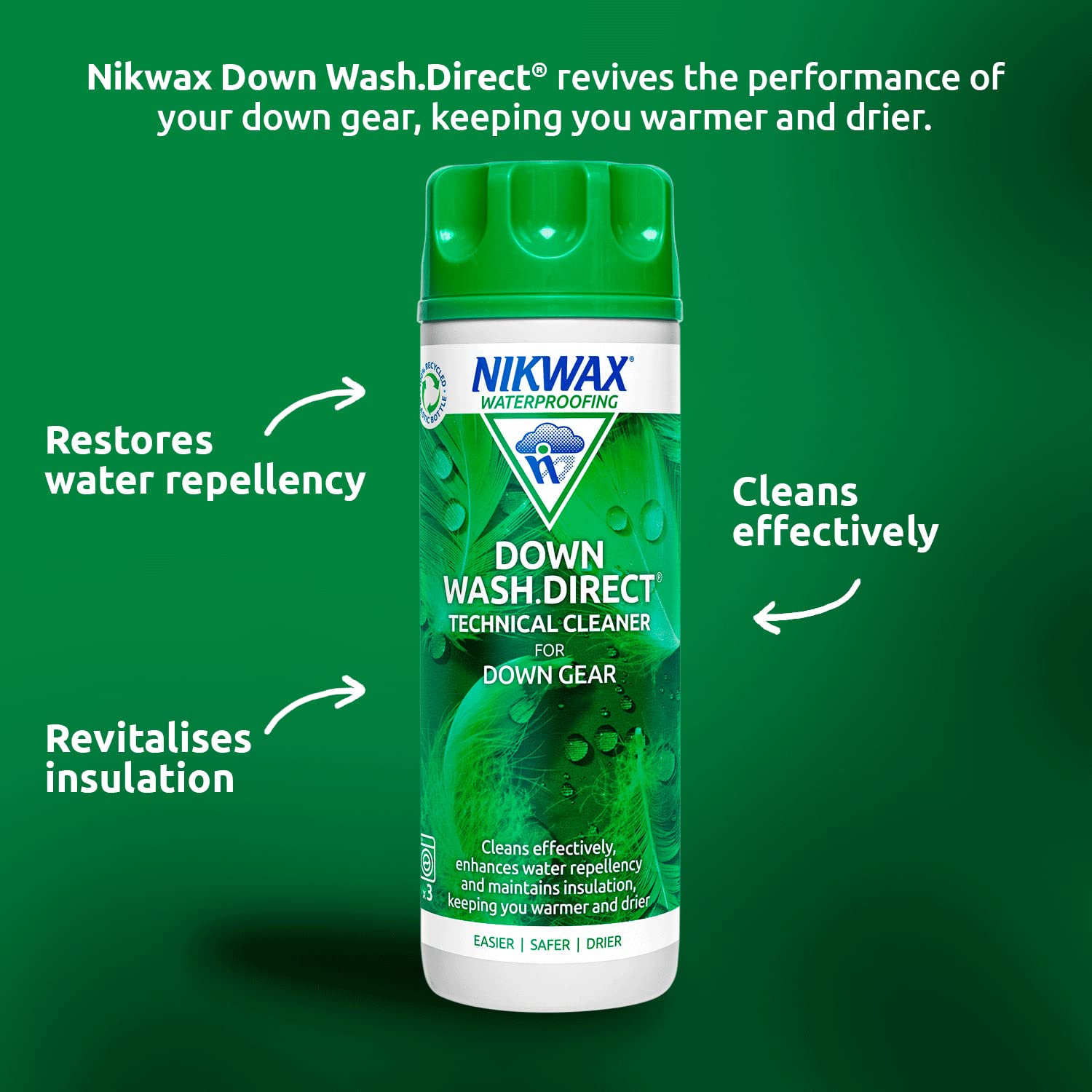 Nikwax Down Wash Direct Technical Cleaner - White, 100ml