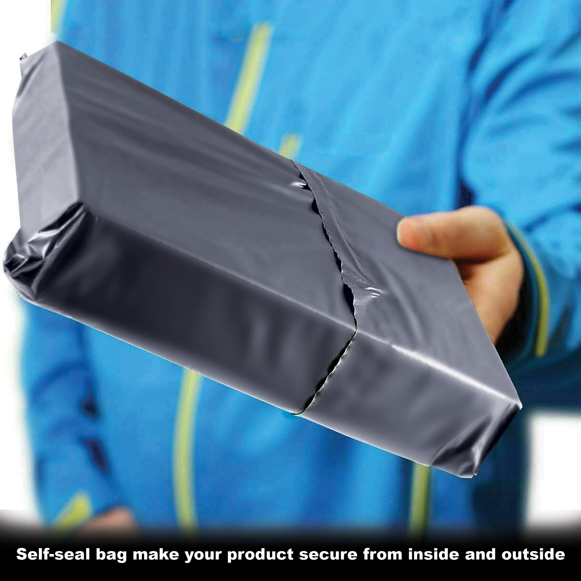 JeeJaan® 50 Pcs of Grey Small Mailing Bags 9 x 12 in Postal Bag 228 x 305 mm Poly Mailer