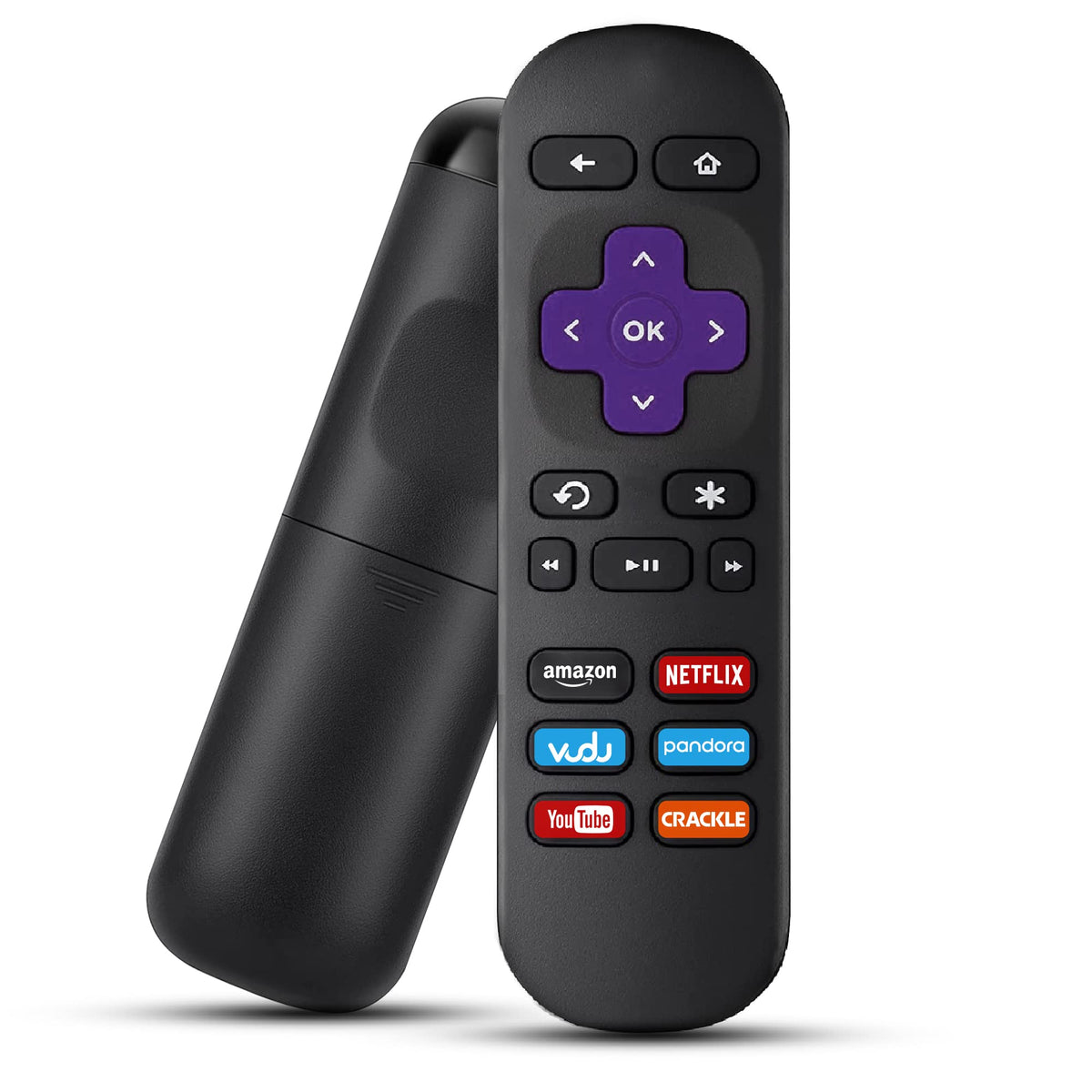 Roku Remote Control Replacement For Roku 1, Roku 2, Roku 3, Roku 4, Roku Lt, Hd, Xd, Xs, Roku Premiere, And Roku Ultra, Roku Tv Remote Replacement Has 6 Streaming Buttons And No Setup Need Roku Remote