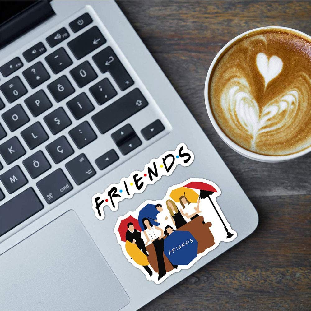 Friends TV Show Merchandise Fans Stickers for Laptop Water Bottle Luggage Snowboard Bicycle Skateboard Decal for Kids Teens Adult Waterproof Aesthetic Stickers