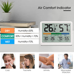 Humidity and Temperature Monitor - AIMILAR Digital Indoor Thermometer with High Low History, ℉ / ℃ Selectable, Easy to Use, Calibrate-able, Magnetic Option and Clear Display