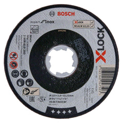 Bosch Professional Straight Cutting Disc Expert (for Inox, X-LOCK, Diameter 115 mm, Bore Diameter: 22.23 mm, Thickness: 1.6 mm)
