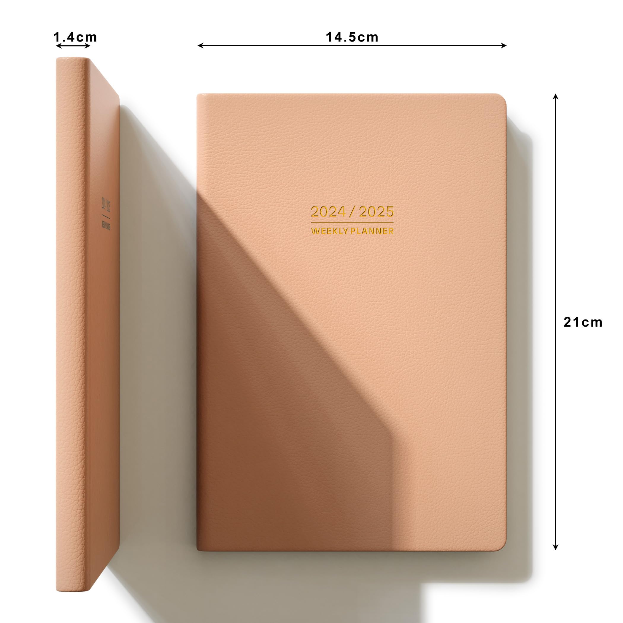 TDOLISSTE - Academic Diary 2024-2025 Week to View, A5 Mid Year Diary, 18 Months Diary for Teacher, Students, Work& Home, Pocket Diary July 2024 - December 2025, Soft Cover (Pink)