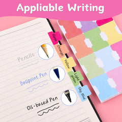 Hoiny Book Tabs, Sticky Tabs Page Markers, Double Sided Bible Tabs, Colorful Index Tabs, Annotation Tabs, Page Markers Tabs for Study Notes Cook Books Indexing Jobs