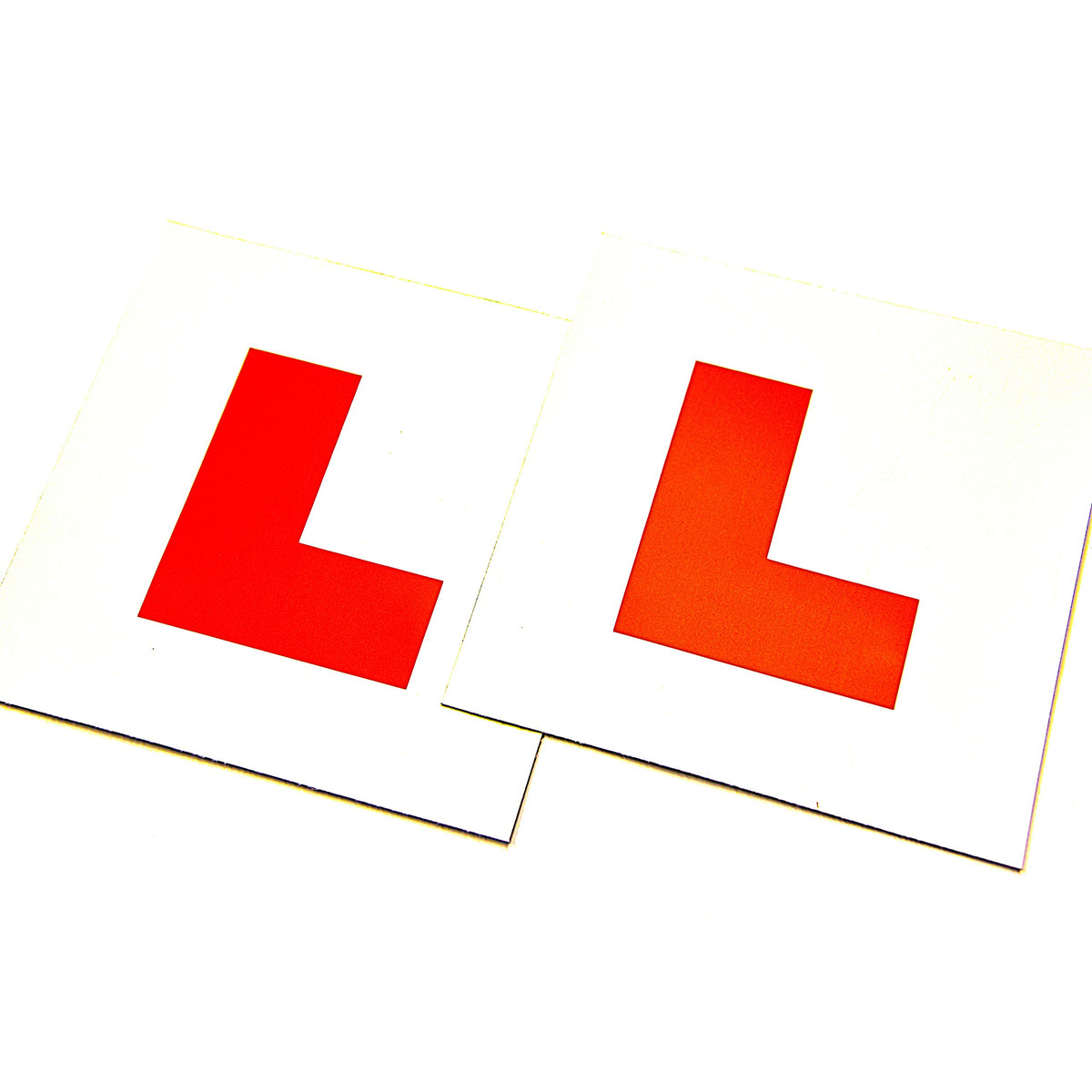 Sakura L Plates For Learner Drivers LP102 - Pair Self-Adhesive Or Tie On - Safe Visible Durable