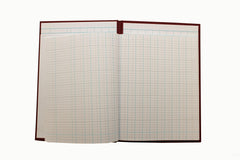 Exacompta - Ref 38/16Z - Guildhall - Headliner Case bound Hardback Account Book, 298 x 203mm, 16 Cash Column, 80 Pages, Tamper-Proof, Precision Ruled 95gsm Ledger Paper - Burgundy