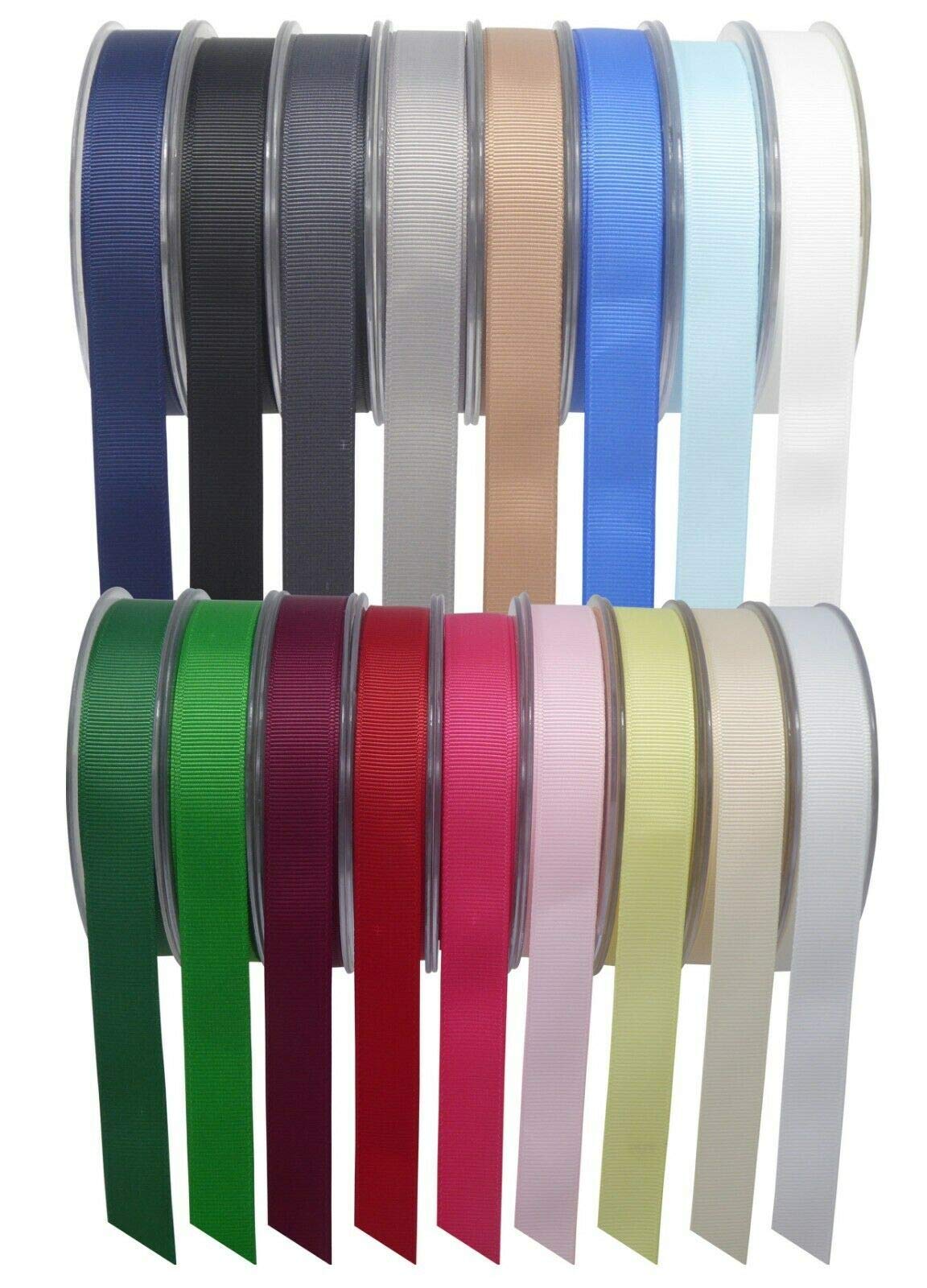 SR SUPER RIBBONS®™ Quality Reels Grosgrain Ribbon, 3mm 6mm 10mm 15mm 25mm & 40mm 20/50 Metre on Hard Plastic Reels (Purple, 6mm x 20m)