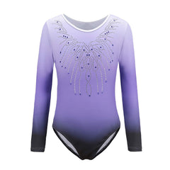 Sinoem Gymnastics Leotards for Girls Long Sleeve/Sleeveless Gradient Color Sparkle Leotard Dancing Ballet Gymnastics Athletic for Little Girl