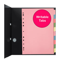 A4 File Dividers 10 Part   A4 Subject Dividers 10 Part Card Folder Dividers Multi Hole Punched in Assorted Colours   Fit All A4 Portrait File Dividers