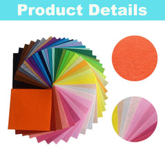 40 Pcs Felt Fabric, Felt Squares, Felt Sheets 4 inchesx4 inches (10cmx10cm), 1mm Thick Coloured Felt for Crafts Patchwork Sewing DIY Felt for Making Handicraft DIY at Home and School（Multicolor）