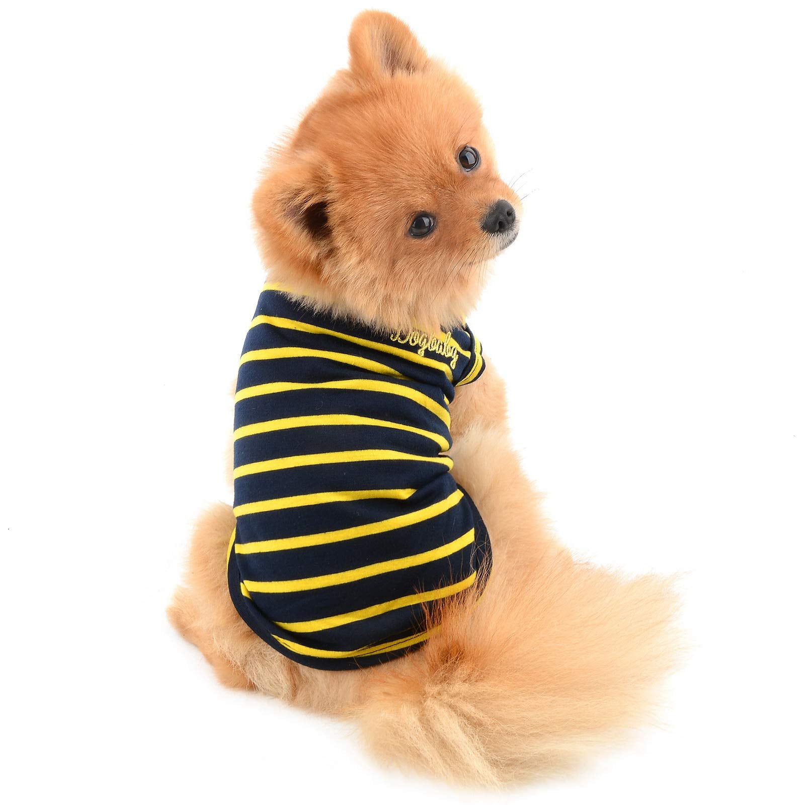 PAIDEFUL Clothes for Small Dogs Cats Boy Girl Summer Classic Stripes Puppy T Shirt Vest Breathable Jumper Cotton Tee Sleeveless Chihuahua Yorkshire