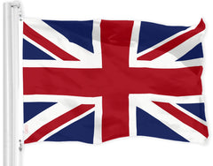 G128 United Kingdom Flag (British, Union Jack)   3x5 feet   Printed 150D – Indoor/Outdoor, Vibrant Colors, Brass Grommets, Quality Polyester, Much Thicker More Durable Than 100D 75D Polyester