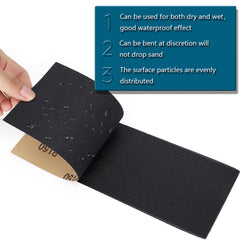 BBbanda 120 to 2000 Assorted Grit Sandpaper 24pcs 9 x 3.6 Inch Wet and Dry Sanding Paper for Walls Wood Metal Plastic Glass From Fine to Coarse Sand Paper