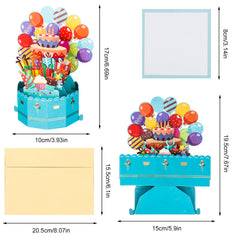 Yorgewd 3D Pop Up Birthday Cards, 3D Happy Birthday Balloons Greeting Cards with Envelope for Men, Women, Mothers, Her, Friends, Girls, and Boys