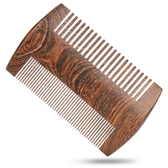 H&S Wooden Beard Comb Anti Static Moustache Pocket Comb - Wood Coffee Sandalwood For Men - Beard Comb Men - Moustache Comb - Wooden Comb - Beard Grooming - Fine Beard Comb - Comb Men - Comb For Beard