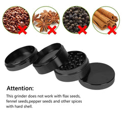 Herb Grinders, PPpanda Grinder for Dry Herb Portable Zinc Alloy Metal Grinder,Black,5x4cm/2x1.6inch