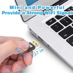 600Mbps USB WiFi Dongle for PC Mini, Dual Band 5GHz 2.4GHz USB WiFi Adapter for PC, Extended Range High Gain WiFi USB Adapter for PC/Desktop/Laptop, Powerful PC Wifi Adapter for Windows 7,8,10,11,XP