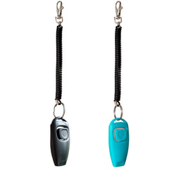 NewNewStar Pet Training Clicker Whistle with Wrist Strap - Dog Training Clickers (Black and Blue)