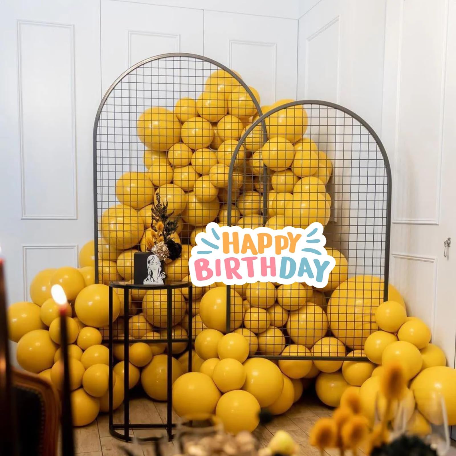 Yellow Balloons, Yellow Balloons Arch, 120PCS Yellow Balloon Arch Garland Kit 5 10 12 18 Inch Yellow Balloon Party Balloons Decorations for Baby Shower Yellow Theme,Birthday, Wedding, Anniversaries