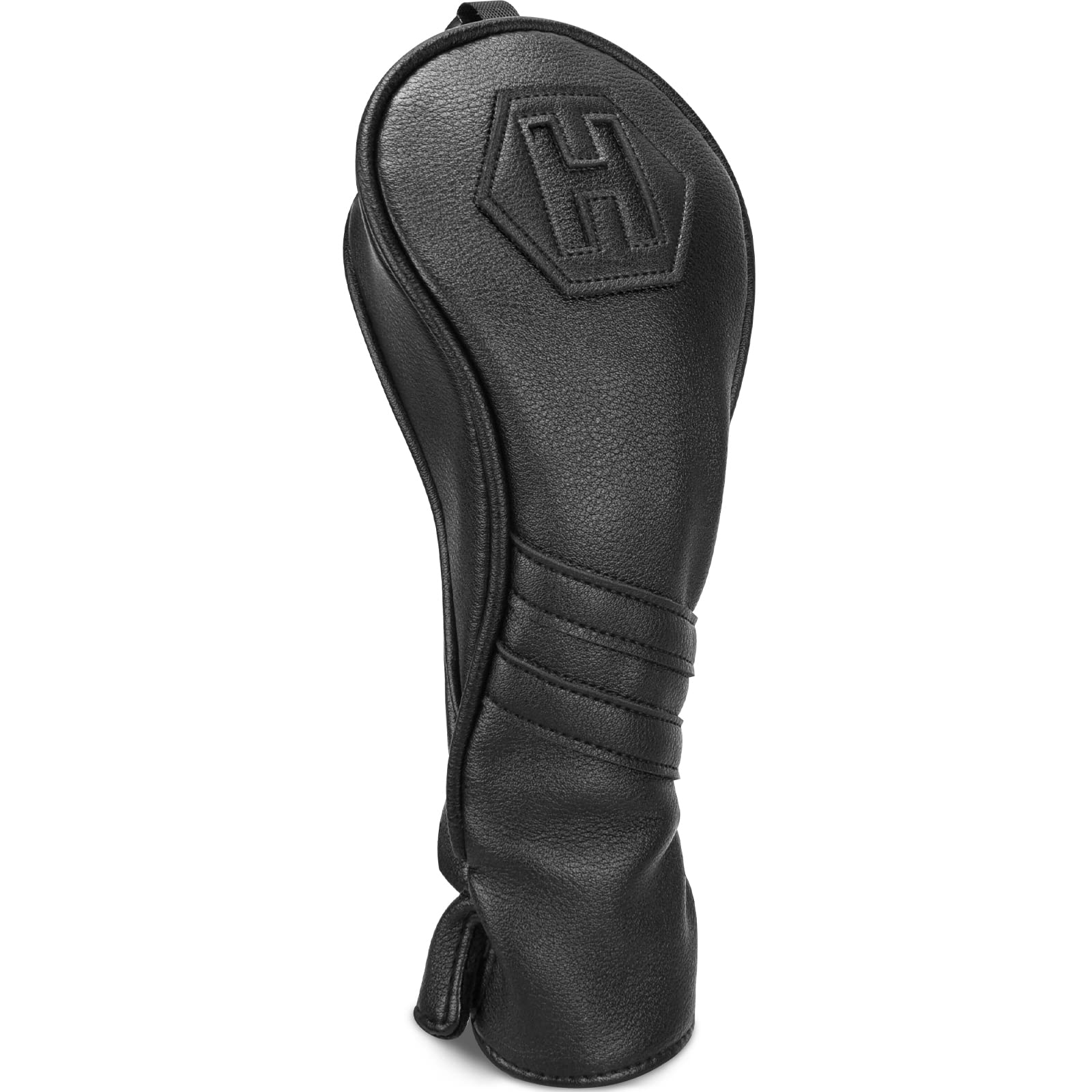 Golf Club Head covers Hybrid Utility Rescue with Interchangeable Number Tag 23456 UT Black PU Leather Elastic Closure