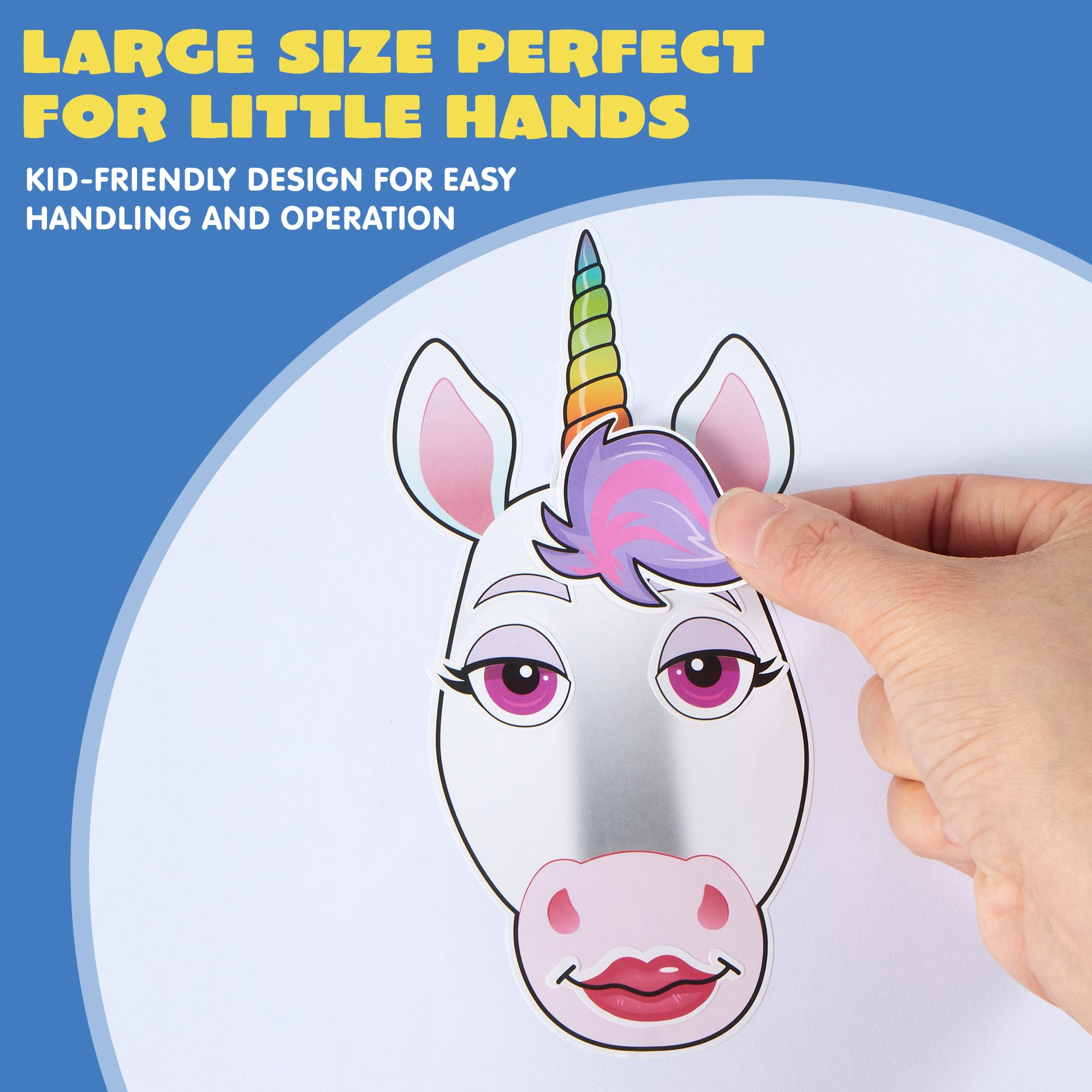 JOYIN 36 PCS Make-a-face Sticker Sheets, Make Your Own Unicorn Fantasy Animal Mix and Match Sticker Sheets for Children, Sticker Faces for Kids, Stickers for Party Bags, Kids Party Favor Supplies